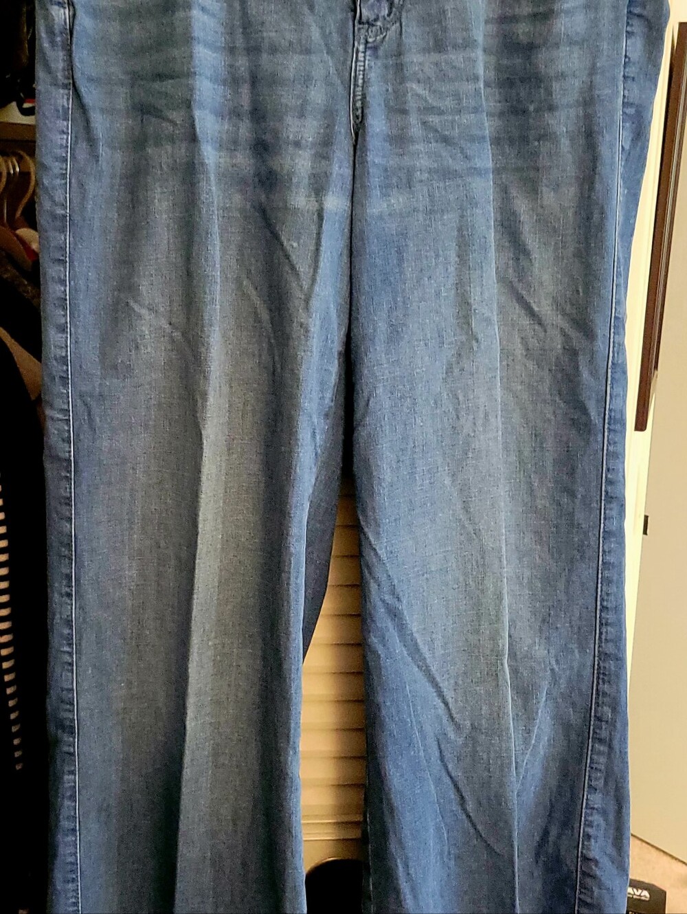 NYDJ Teresa Wide Leg Jeans Blue Denim Pants Womens Size 10 High Rise